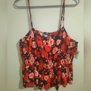 Old Navy Red and Pink Sleeveless Camisole